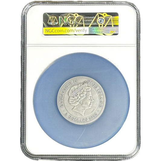 2 oz Silver HEBREW CALENDAR Coin MS70 2022 Niue - Which Mark