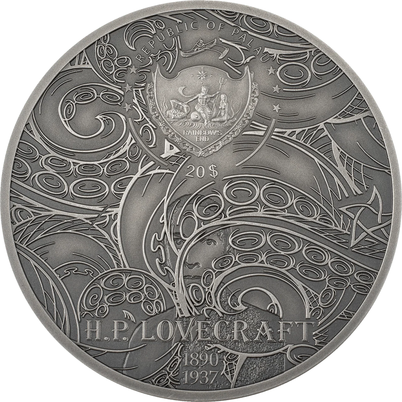 3 oz Silver CTHULHU MYTHOS Coin 2022 Palau - Which Mark