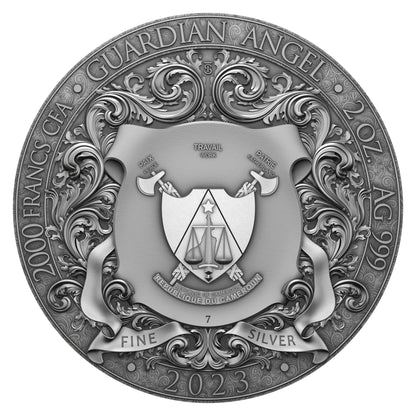 2 oz Silver GUARDIAN ANGEL Coin MS70 2023 Cameroon - Which Mark