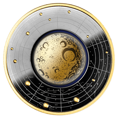 17.5 g Silver THE MOON Solar System Coin PF69 2023 Cameroon - Which Mark