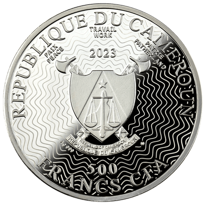 17.5 g Silver THE MOON Solar System Coin PF69 2023 Cameroon - Which Mark