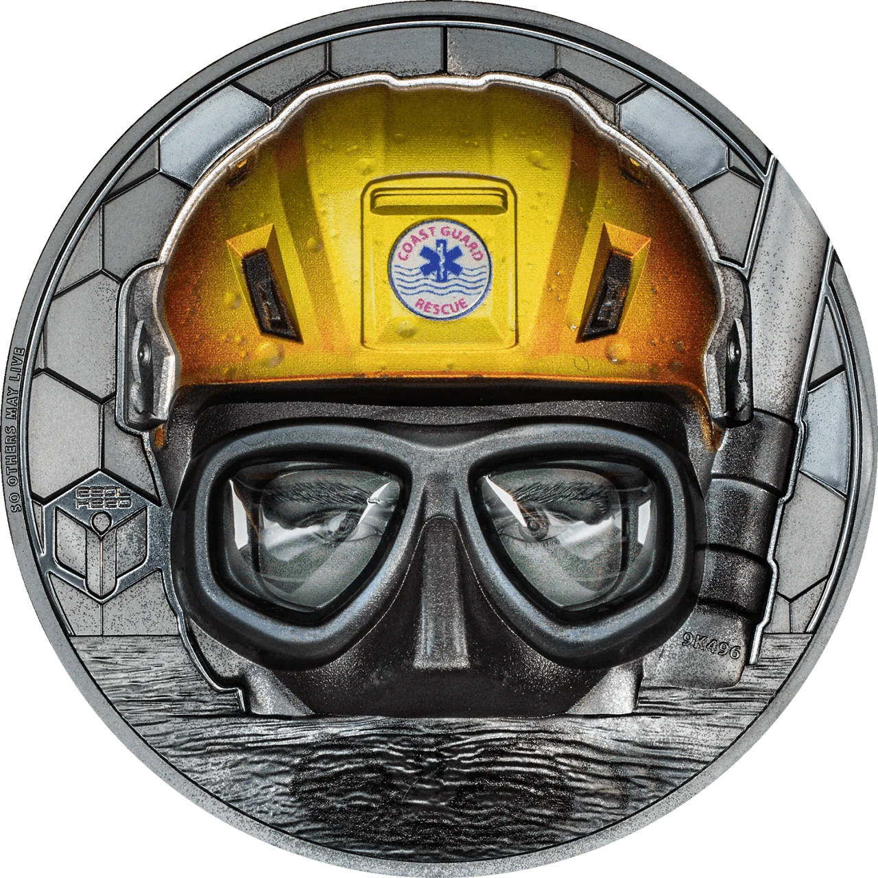 3 oz Silver COAST GUARD Real Heroes Coin 2023 Cook Islands - Which Mark