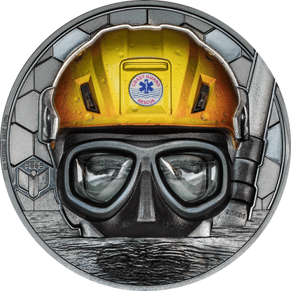 3 oz Silver COAST GUARD Real Heroes Coin 2023 Cook Islands - Which Mark