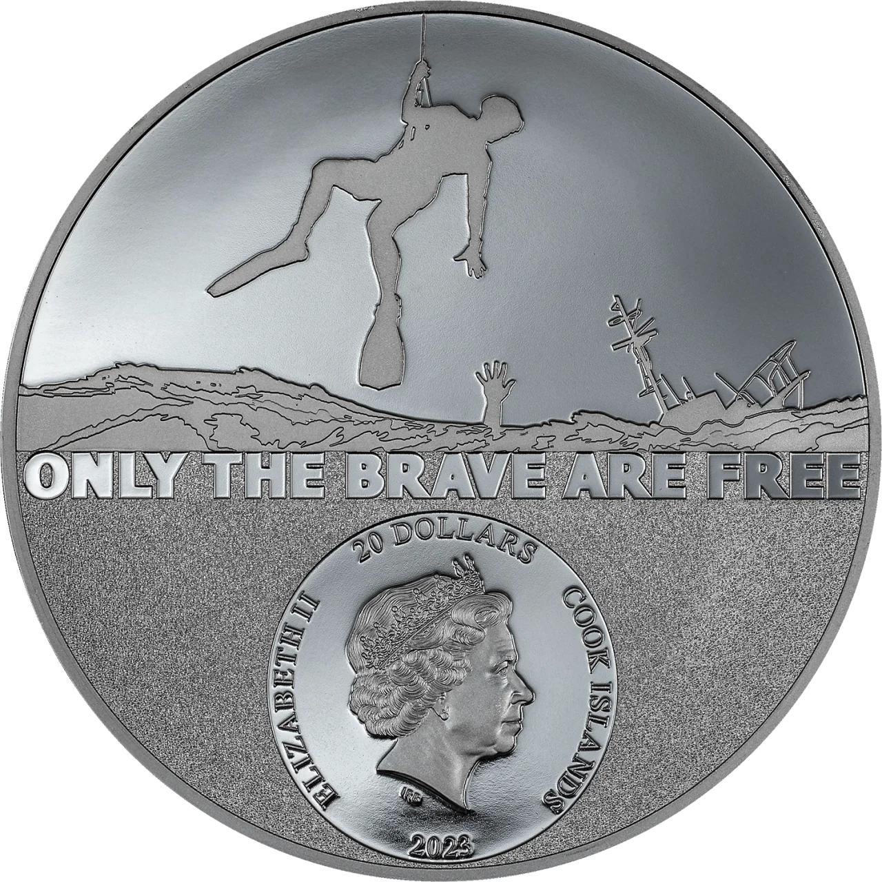 3 oz Silver COAST GUARD Real Heroes Coin 2023 Cook Islands - Which Mark