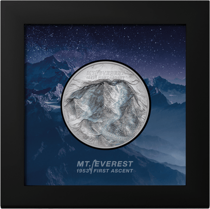 2 oz Silver MOUNT EVEREST First Ascent Coin 2023 Cook Islands - Which Mark