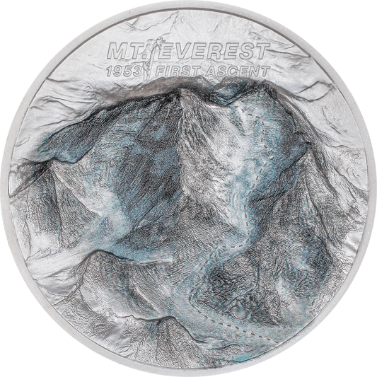 2 oz Silver MOUNT EVEREST First Ascent Coin 2023 Cook Islands - Which Mark