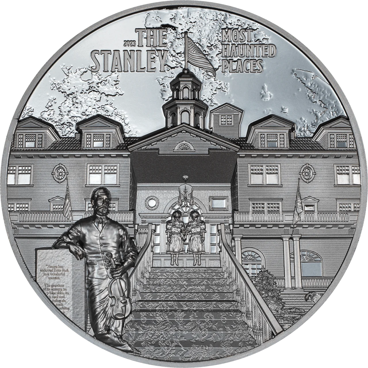 2 oz Silver THE STANLEY Most Haunted Places Coin 2023 Cook Islands - Which Mark