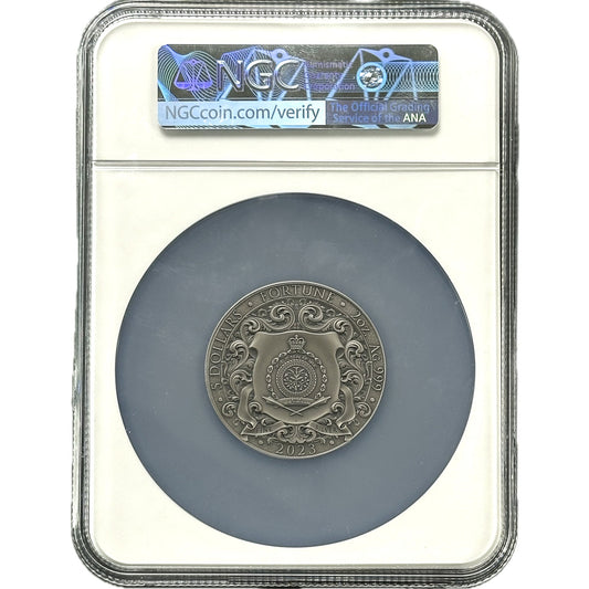 2 oz Silver FORTUNA Gilt Coin MS70 2023 NIue - Which Mark