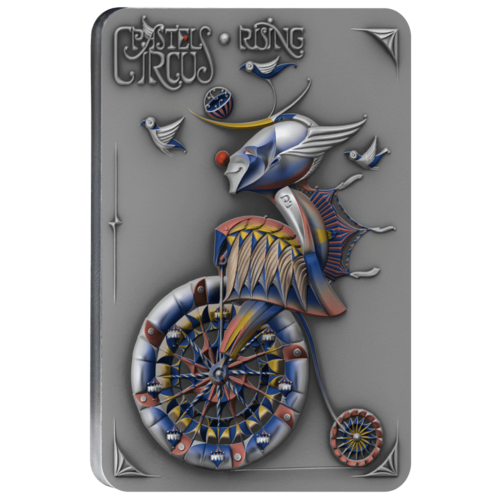 2 oz Silver RISING Pastel Circus Coin MS70 2023 Niue - Which Mark