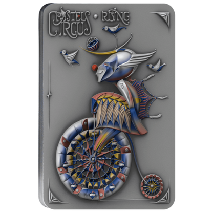 2 oz Silver RISING Pastel Circus Coin MS70 2023 Niue - Which Mark
