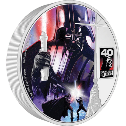 3 oz Silver RETURN OF THE JEDI 40th Anniversary Star Wars Coin 2023 - Which Mark