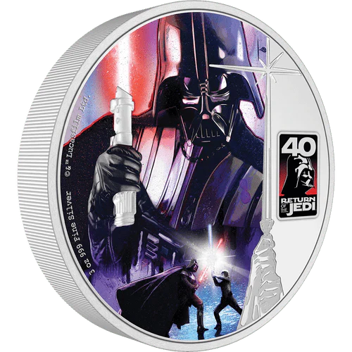 3 oz Silver RETURN OF THE JEDI 40th Anniversary Star Wars Coin 2023 - Which Mark