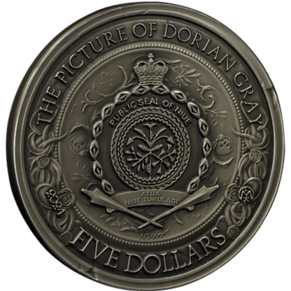 2 oz Silver THE PICTURE OF DORIAN GRAY (GILT) Coin 2024 Niue - Which Mark
