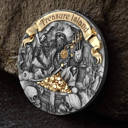 2 oz Silver TREASURE ISLAND Coin 2024 Cameroon - Which Mark