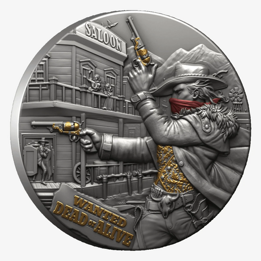 2 oz Silver DJANGO BOUNTY HUNTER Coin 2024 Liberia - Which Mark