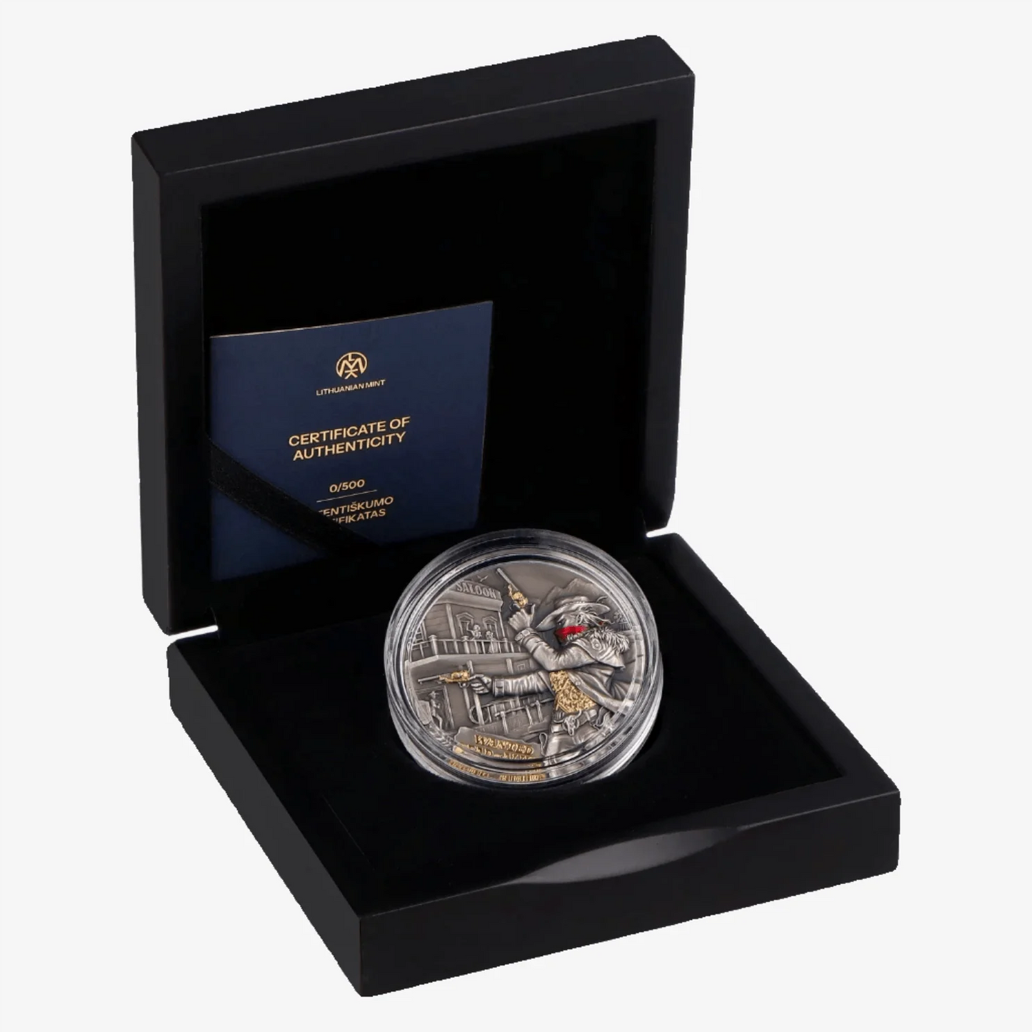 2 oz Silver DJANGO BOUNTY HUNTER Coin 2024 Liberia - Which Mark