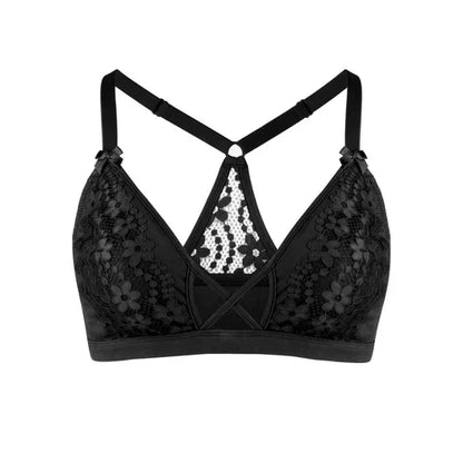 Passion Red - Lace Organic Cotton & Silk Bralette - Which Mark
