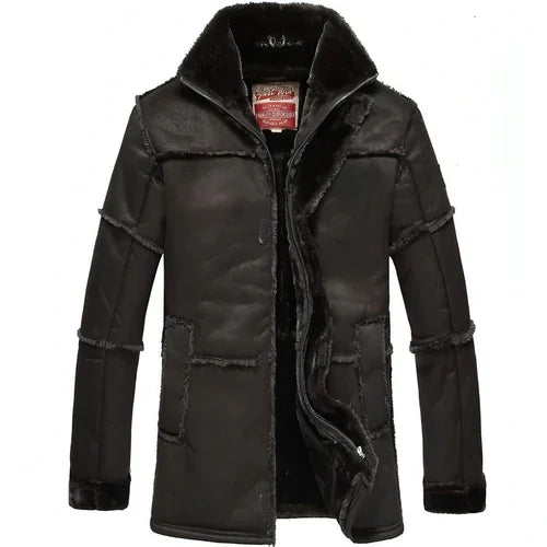 Mid-length Leather Jacket One Coat For Men - Which Mark
