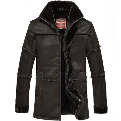 Mid-length Leather Jacket One Coat For Men - Which Mark