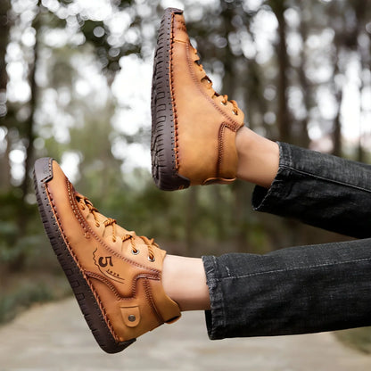 A1. Hand-sewn Men's Oversize Outdoor Boots Leather Shoes - Which Mark