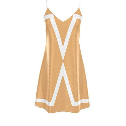 Vela Silk Dress in Gold Star - Which Mark