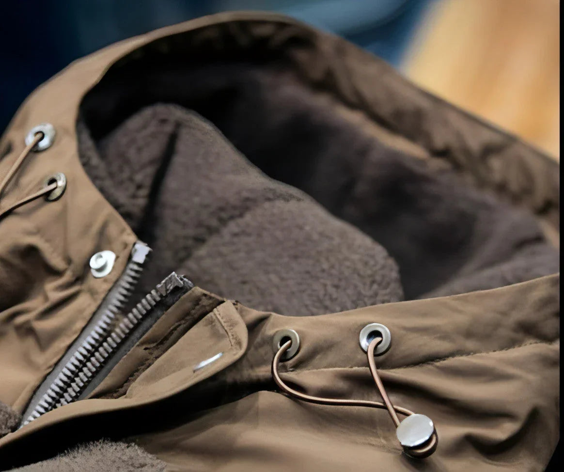 Lambswool Hooded Coat For Men Loose And Warm - Which Mark