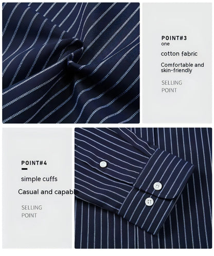 Men Business Trends Cotton Long Sleeve DressShirt - Which Mark