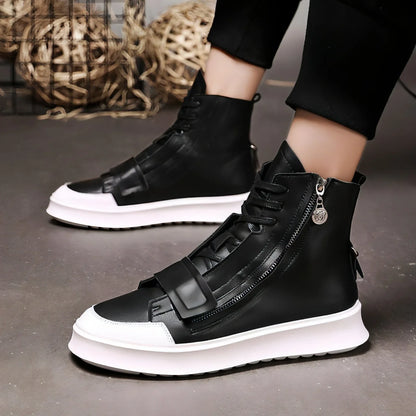 PU leather Men Boots Winter Ankle Boots - Which Mark