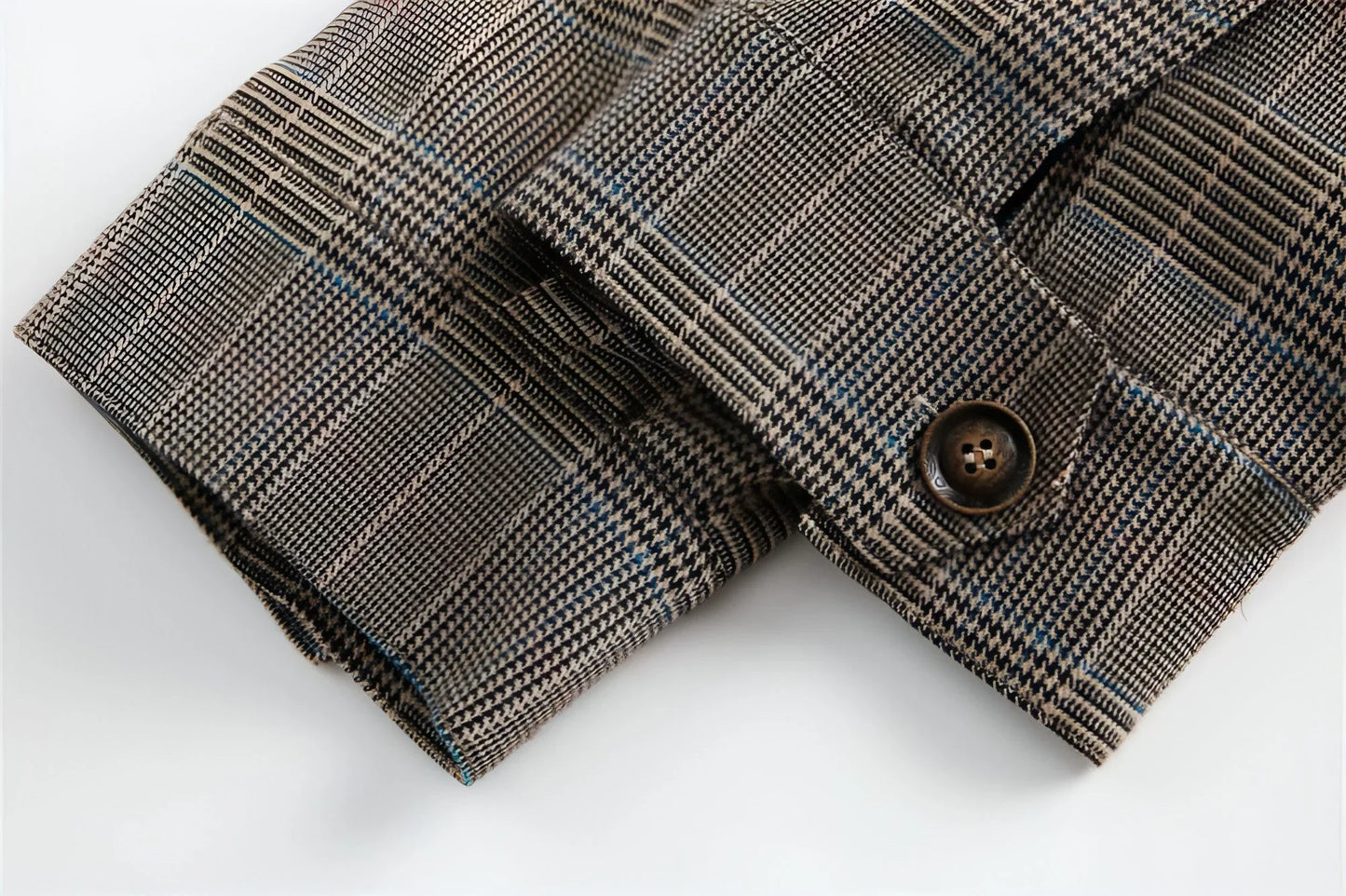 Plaid Loose-fitting Stand-up Collar Jacket Men And Women - Which Mark