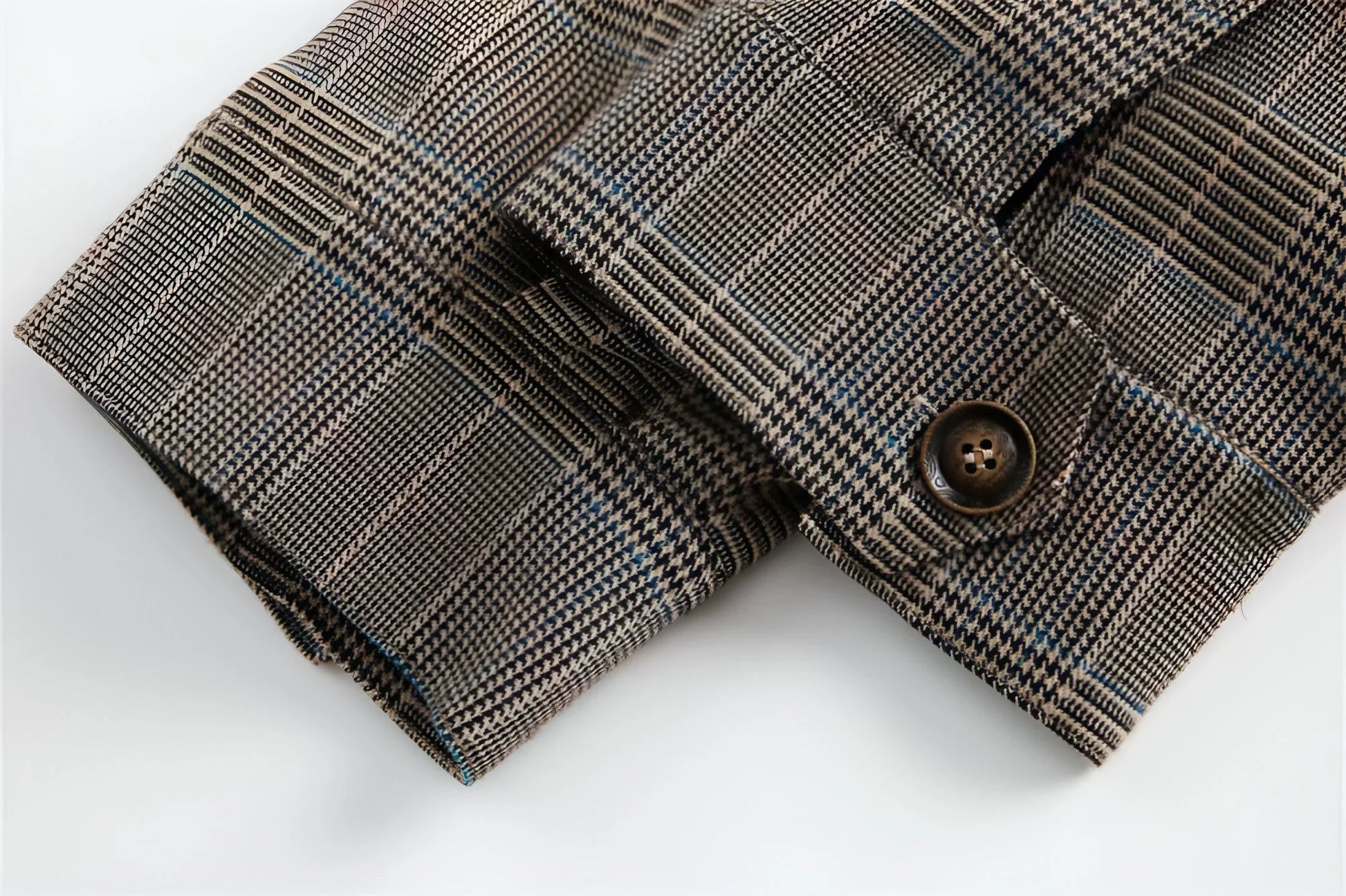 Plaid Loose-fitting Stand-up Collar Jacket Men And Women - Which Mark