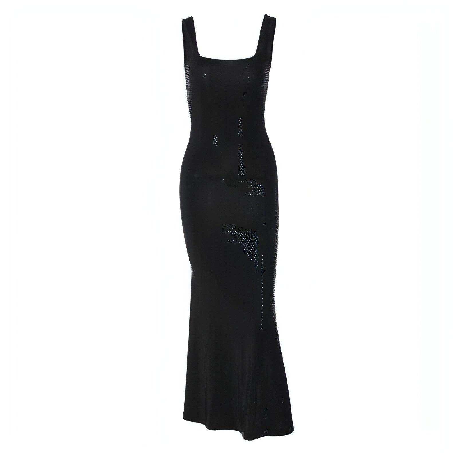 Women's Low-cut U-neck Sequin Hot Drilling Hip Spaghetti Straps Dress - Which Mark