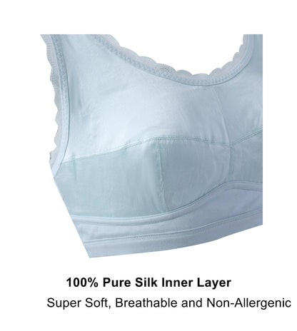 Georgia - Silk Back Support Full Coverage Wireless Organic Cotton Bra - Which Mark