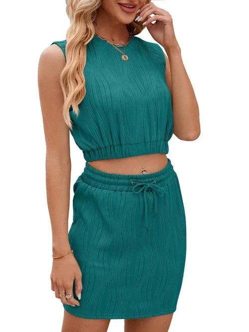 Wave Pattern Design Suit Women Set - Which Mark