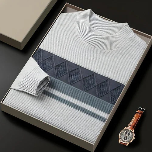 Winter Men's Round Neck Warm Sweater - Which Mark