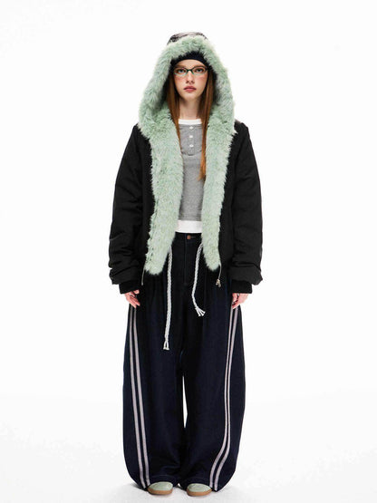 Loose Fleece-lined Warm Parka Cotton Jacket Top Coat For Women - Which Mark