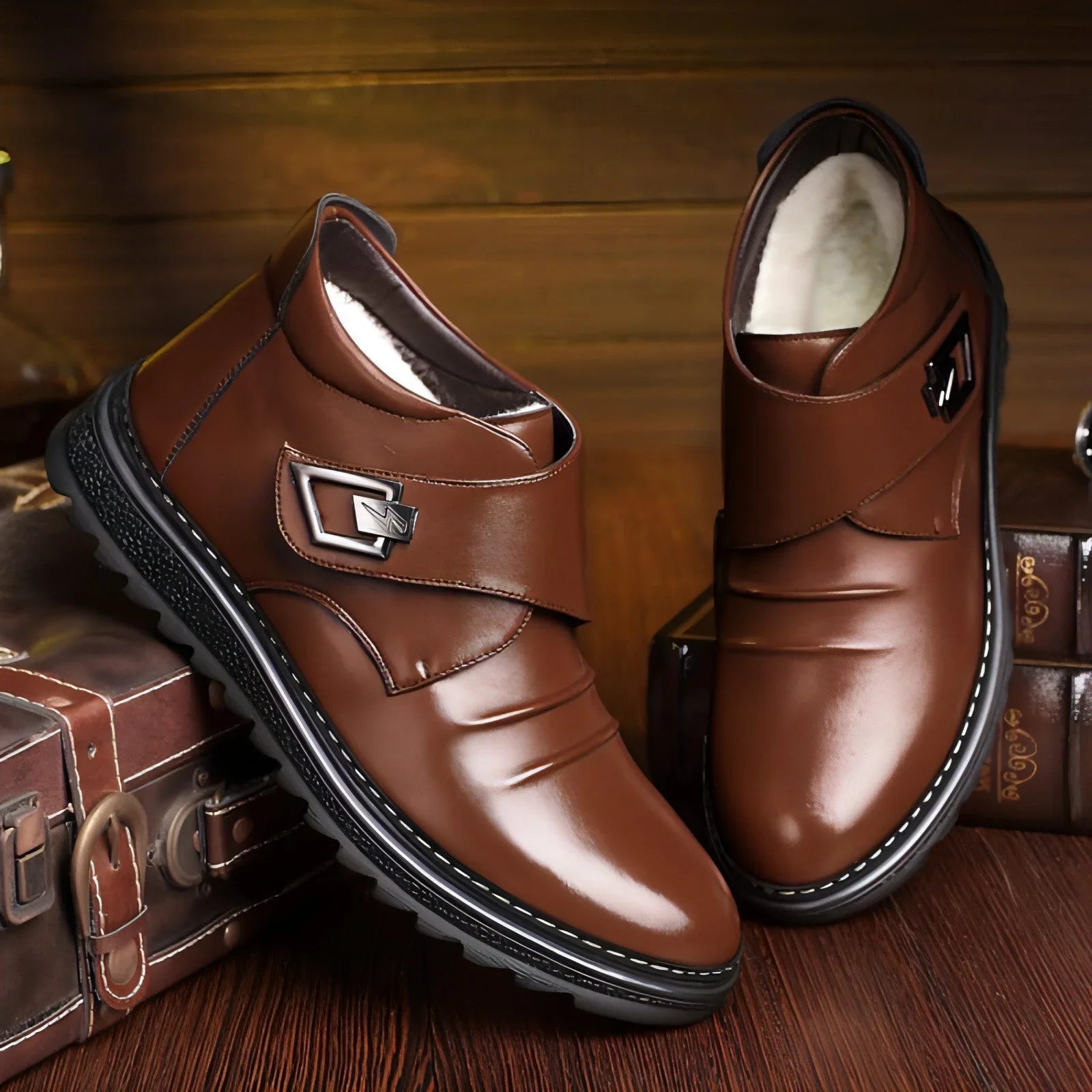 High-top shoes plus cashmere men's shoes - Which Mark