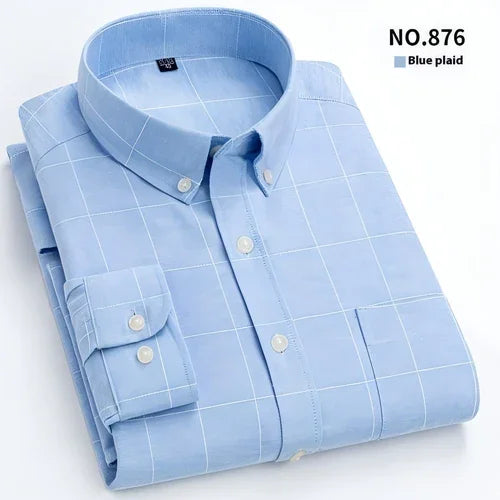 Men's Purified Cotton Long Sleeve DressShirt Anti-wrinkle Heartless - Which Mark
