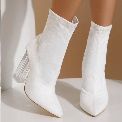 A1. Crystal High-heeled Shoes Women Boots - Which Mark
