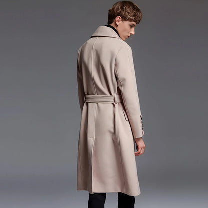 Trench Coat With Belt For Men - Which Mark