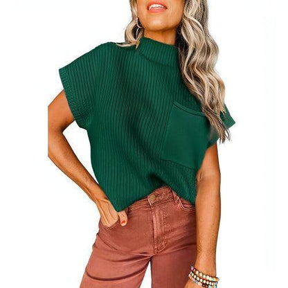 Women's Casual All-match Short-sleeved Sweater - Which Mark