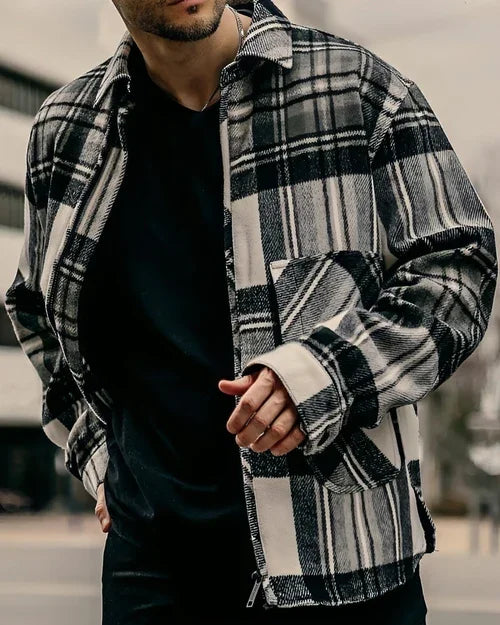 Youth Lapels Fashion Printed Jacket Men - Which Mark