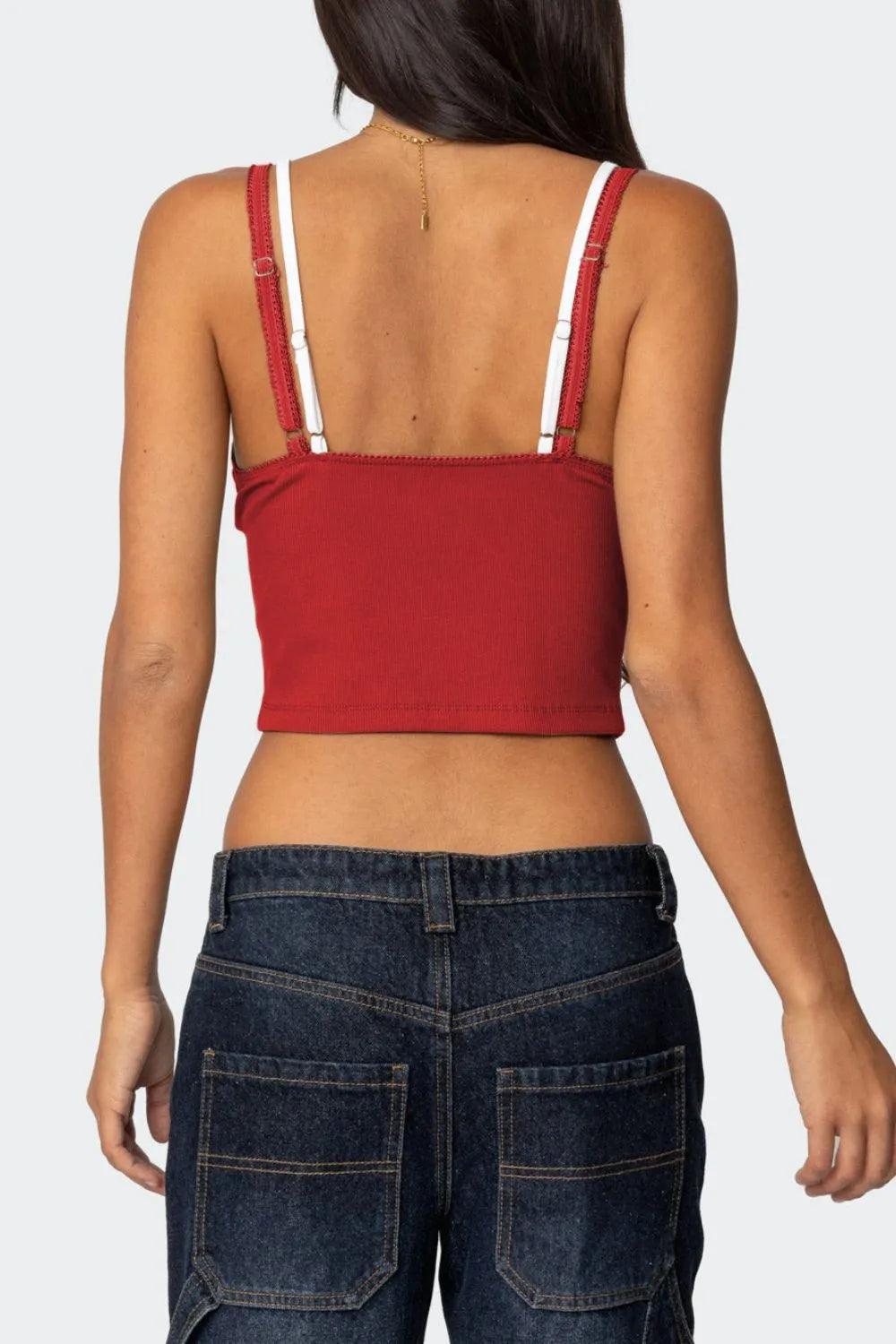 Lace Detail V-Neck Cami - Which Mark