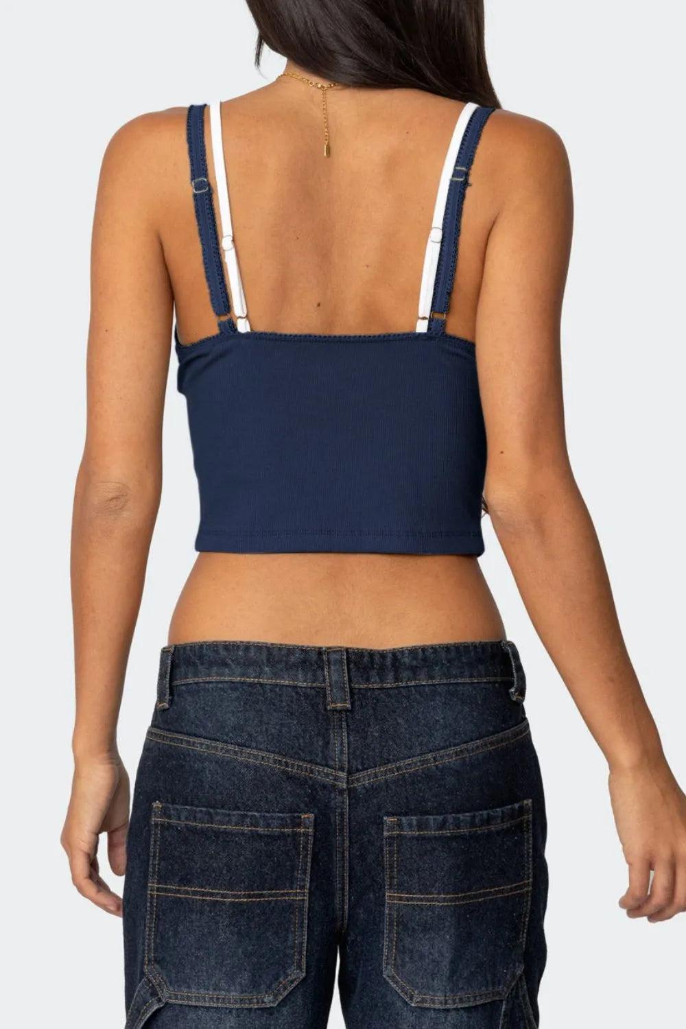 Lace Detail V-Neck Cami - Which Mark