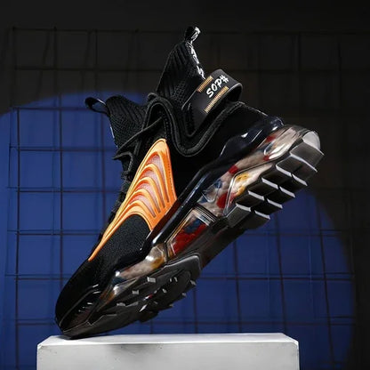 Men's Shoes High Top Shoes Thick Soled Breathable Basketball Shoes - Which Mark