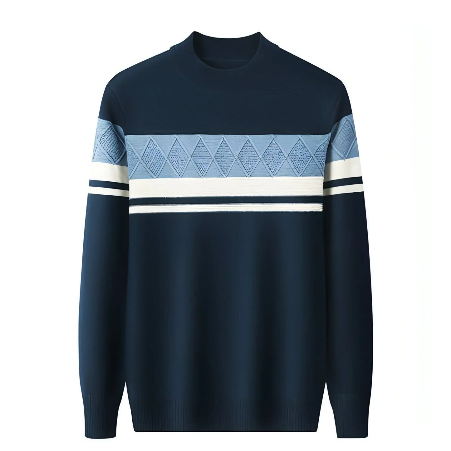 Winter Men's Round Neck Warm Sweater - Which Mark