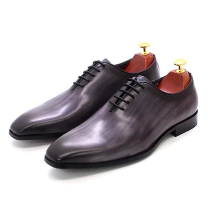 Italian Carved Leather Shoes Handmade Goodyear Leather Shoes Men - Which Mark