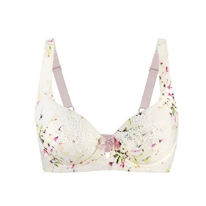 Sunbleached Floral Silk & Organic Cotton Supportive Bra - Which Mark