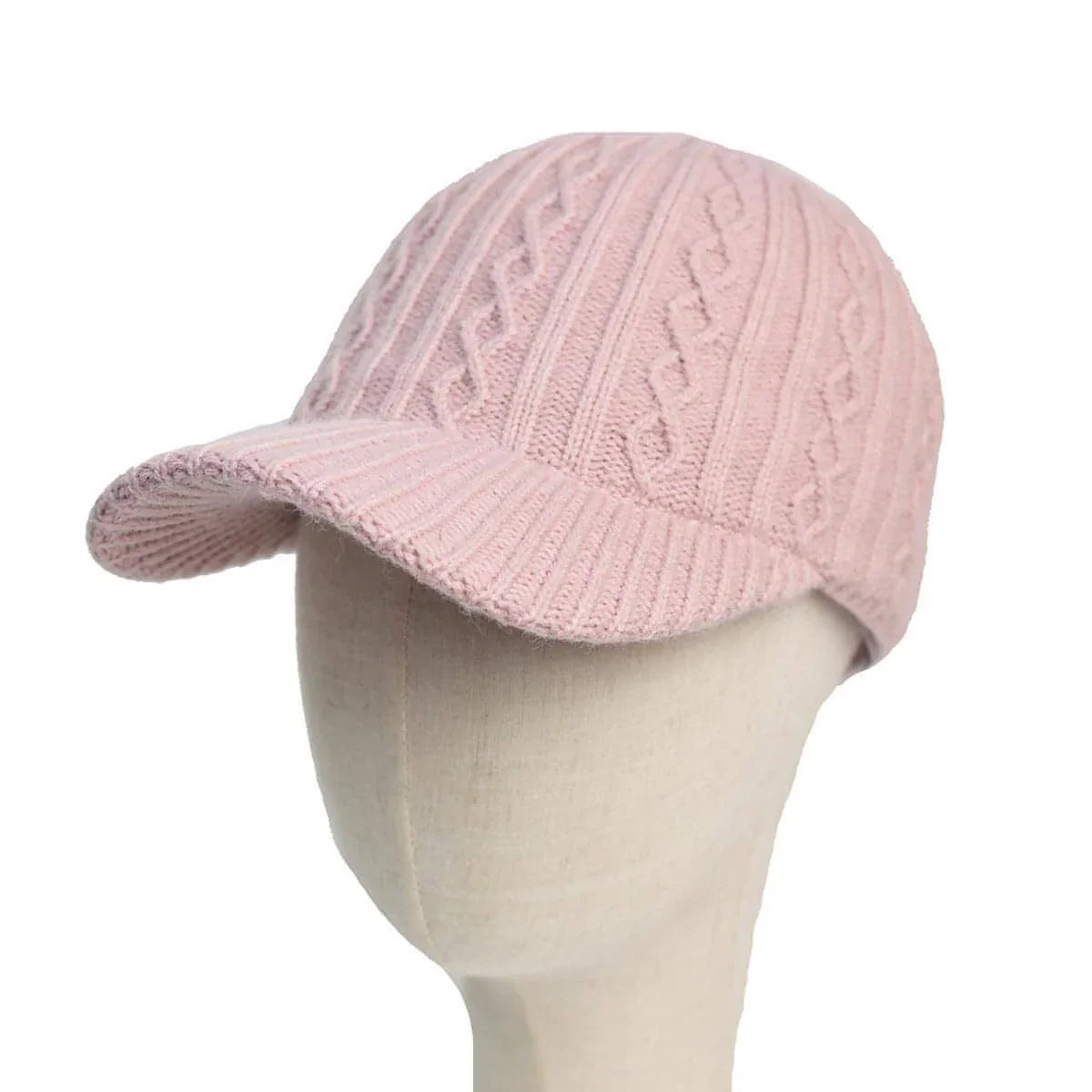 Knitting Wool Baseball Cap Korean Warm Solid Color Light Plate Peaked - Which Mark