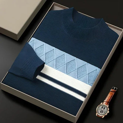 Winter Men's Round Neck Warm Sweater - Which Mark