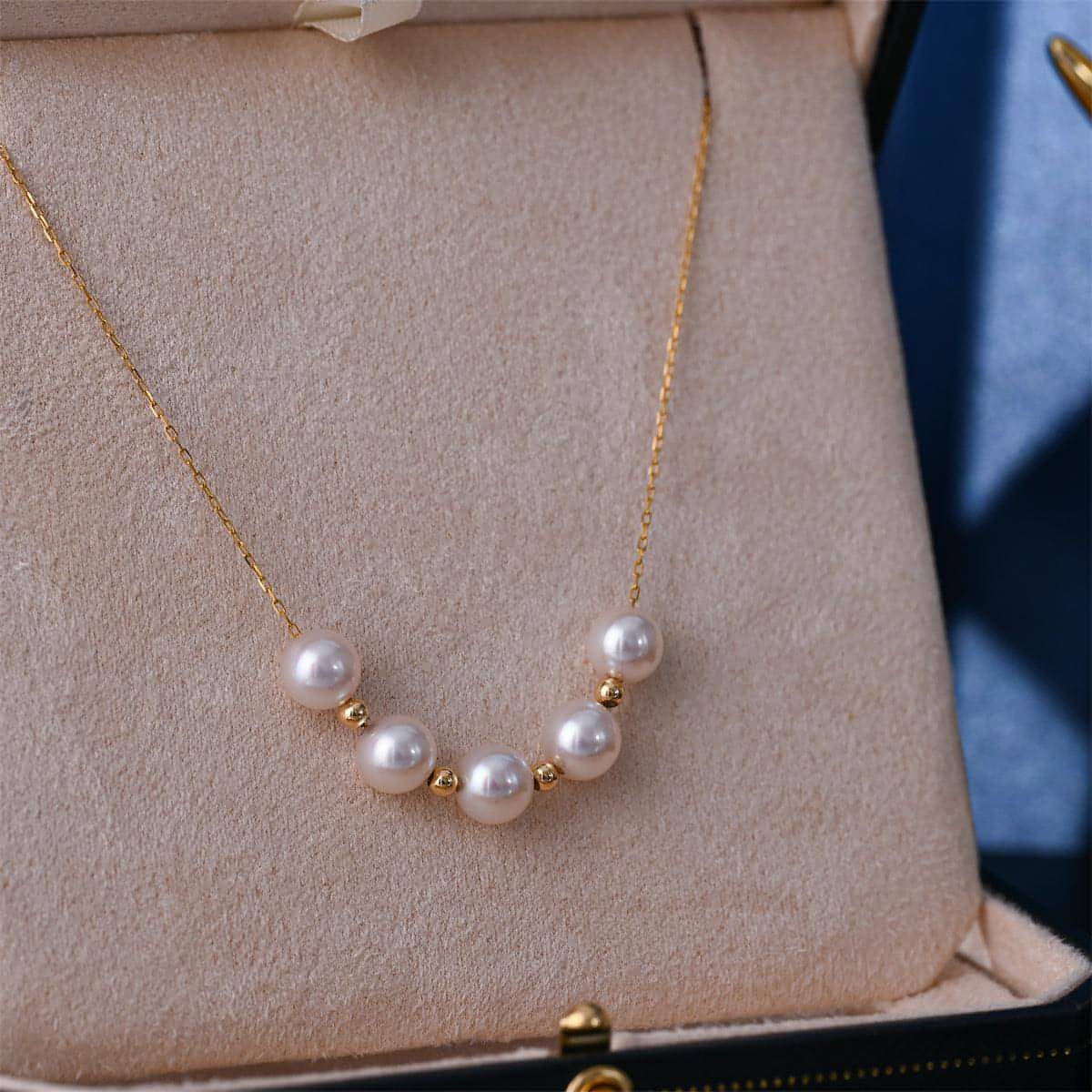 Radiant Pearl 18K Gold Adjustable Necklace - Which Mark